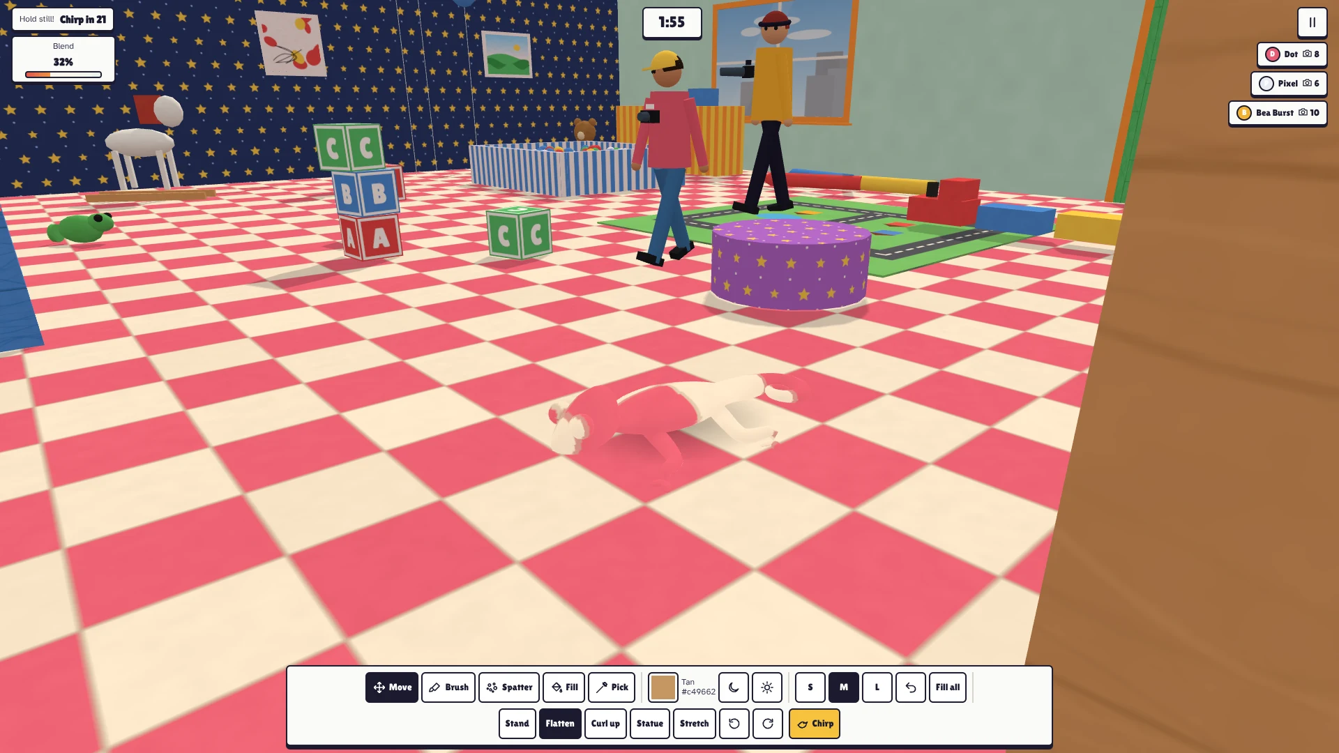 Screenshot of Camera Shy as it opens in the browser
