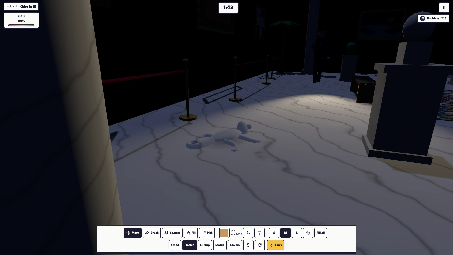 Screenshot of Camera Shy as it opens in the browser