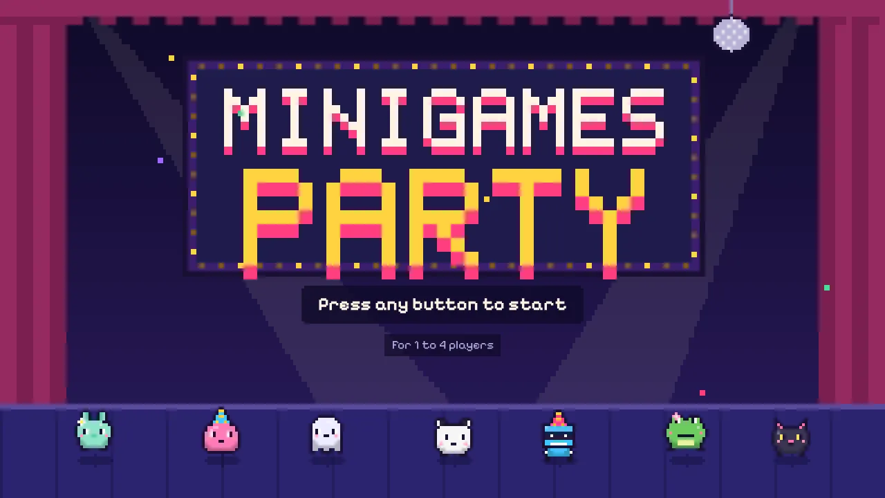 Screenshot of Minigames Party as it opens in the browser