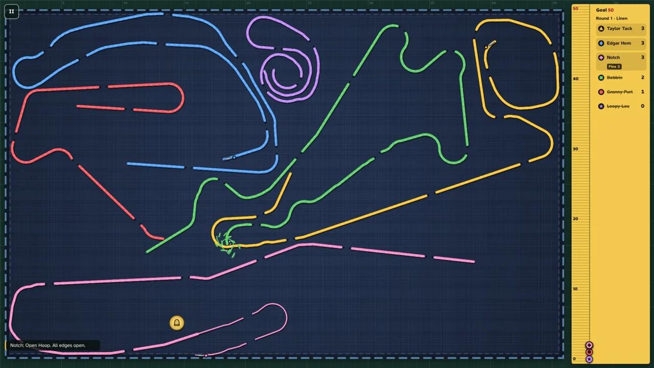 Screenshot of Running Stitch as it opens in the browser