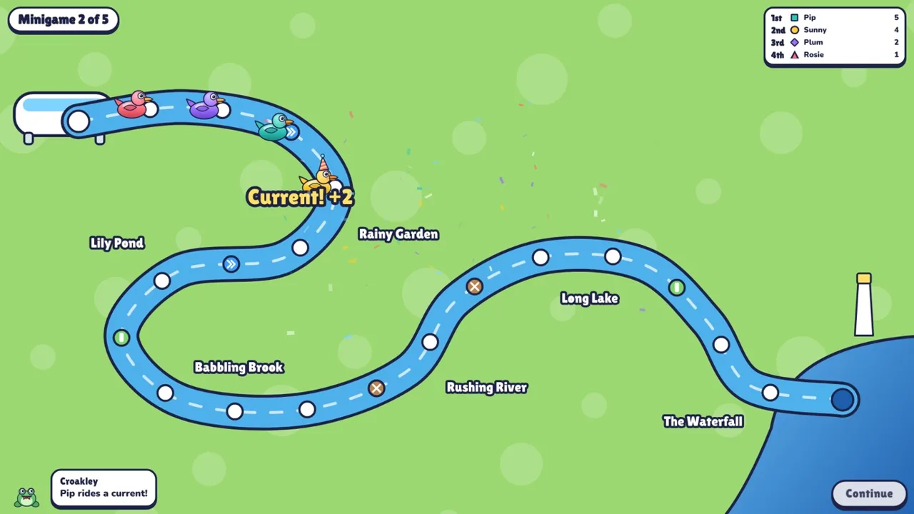 Screenshot of Splashbound as it opens in the browser